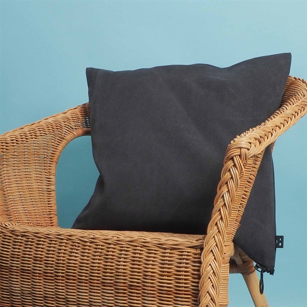 Cushion cover Washed canvas 50x50 Black